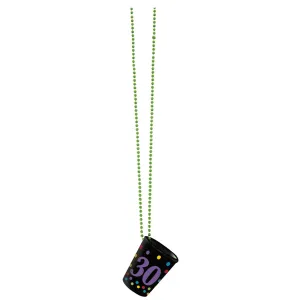 30th Birthday Shot Glass Necklace