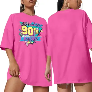 80s 90s Shirt Women Retro 80's 90's Music Graphic Tshirt Vintage Neon Crew Neck Top 80s Made 90s Raised Print Outfit