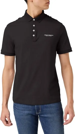 Armani Exchange Men's Regular Fit Cotton Jersey Milano New York Polo
