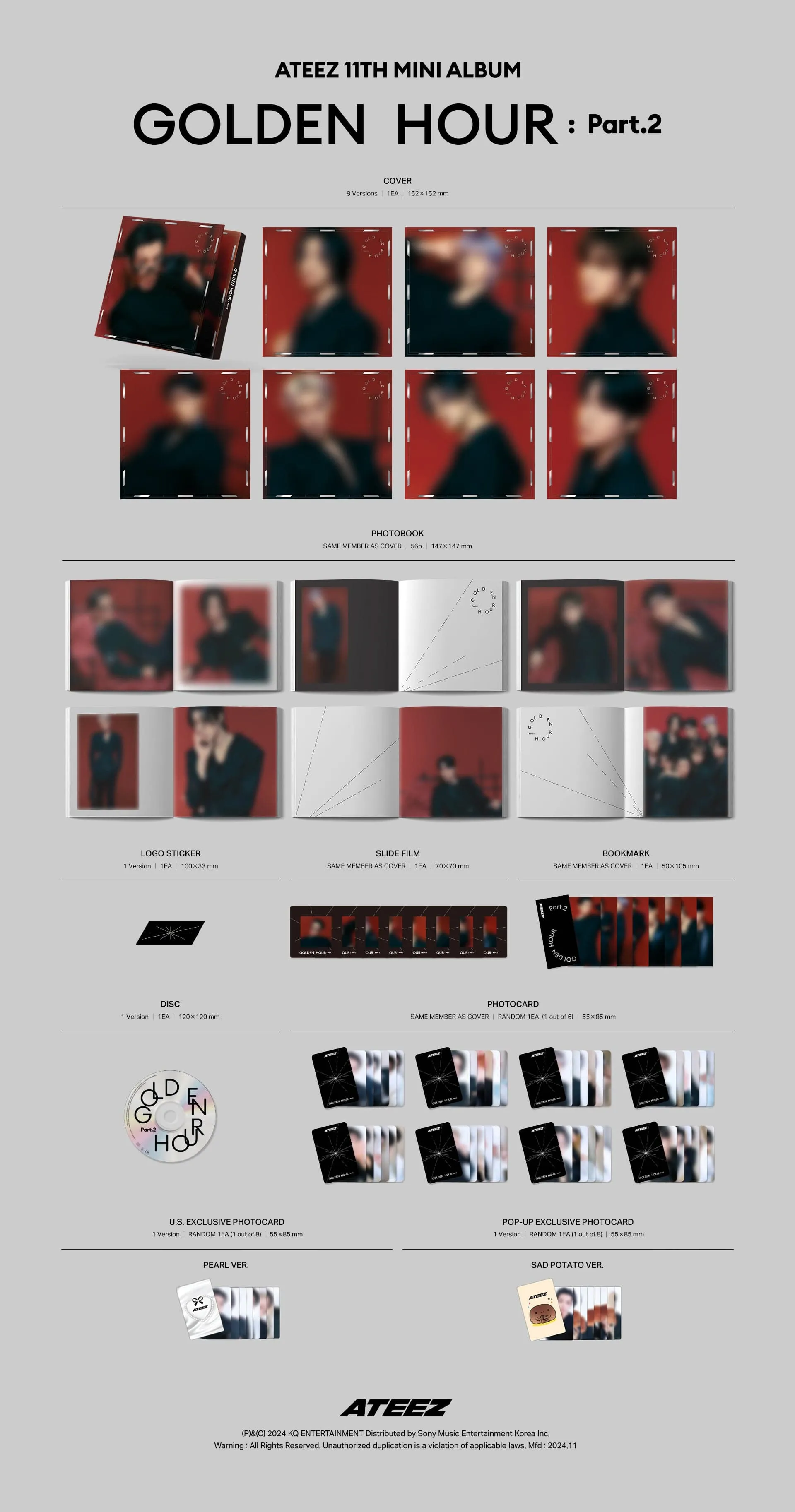 ATEEZ - GOLDEN HOUR: Part.2 (Digipak) - Pop-Up Exclusive