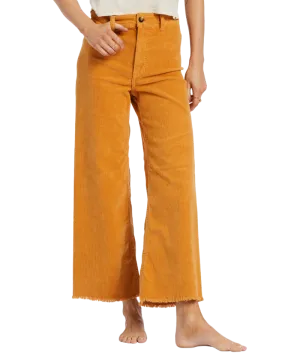 Billabong Womens Free Fall Wide-Leg Corduroy Pants
