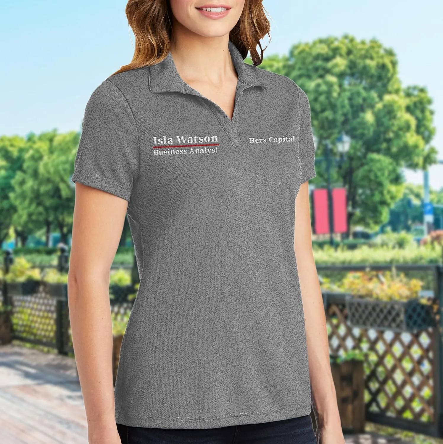 Custom Embroidered Polo Shirts for Women Personalized Embroidery Add Your Text Name