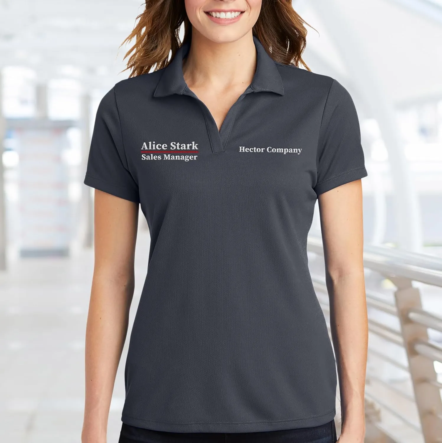 Custom Embroidered Polo Shirts for Women Personalized Embroidery Add Your Text Name