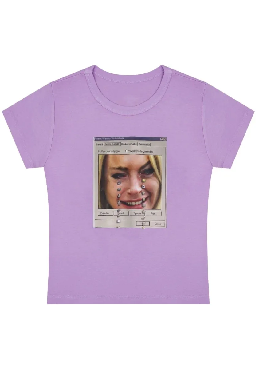 Custom Photo System Tears Y2K Baby Tee