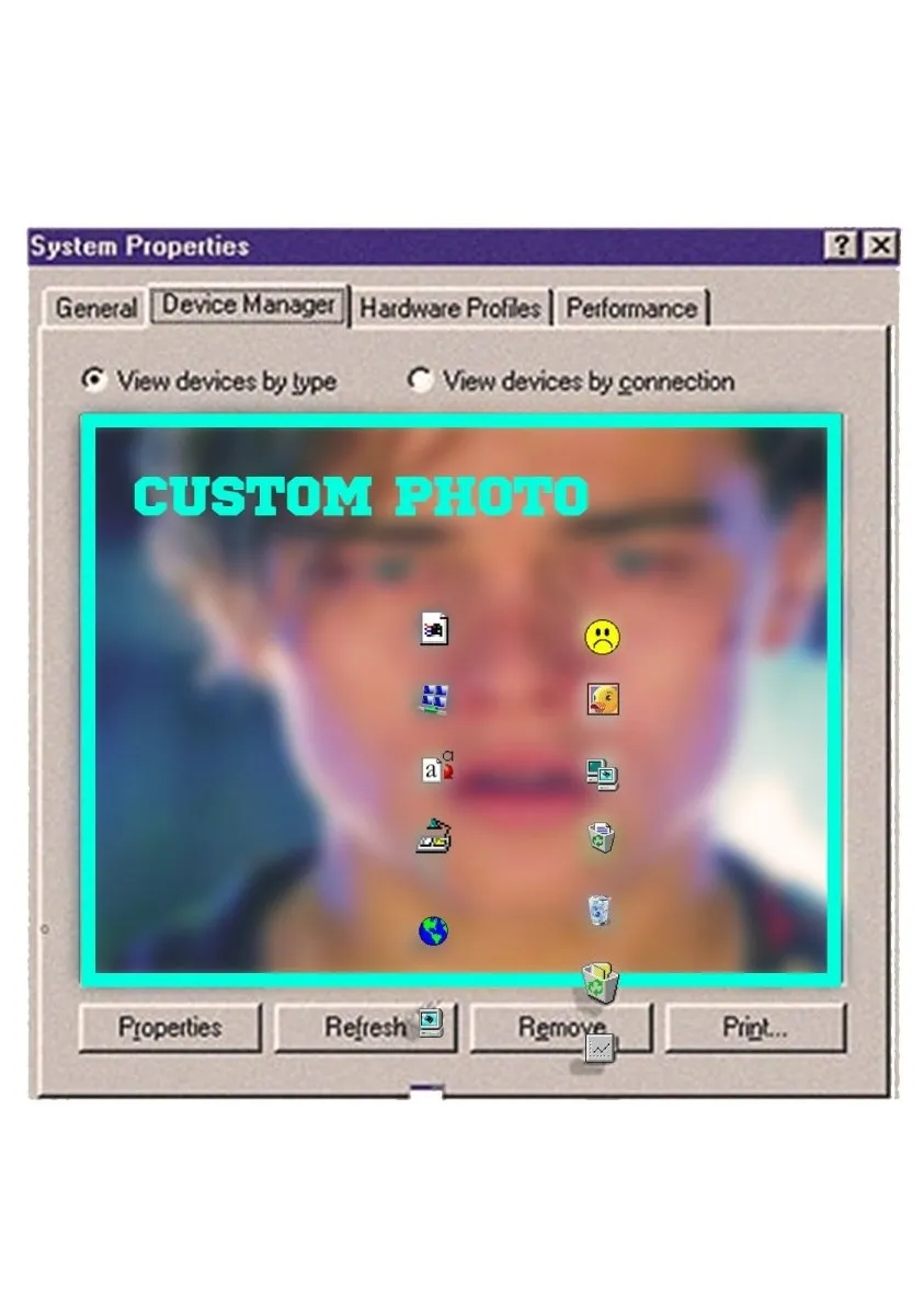 Custom Photo System Tears Y2K Baby Tee