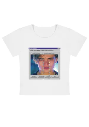 Custom Photo System Tears Y2K Baby Tee