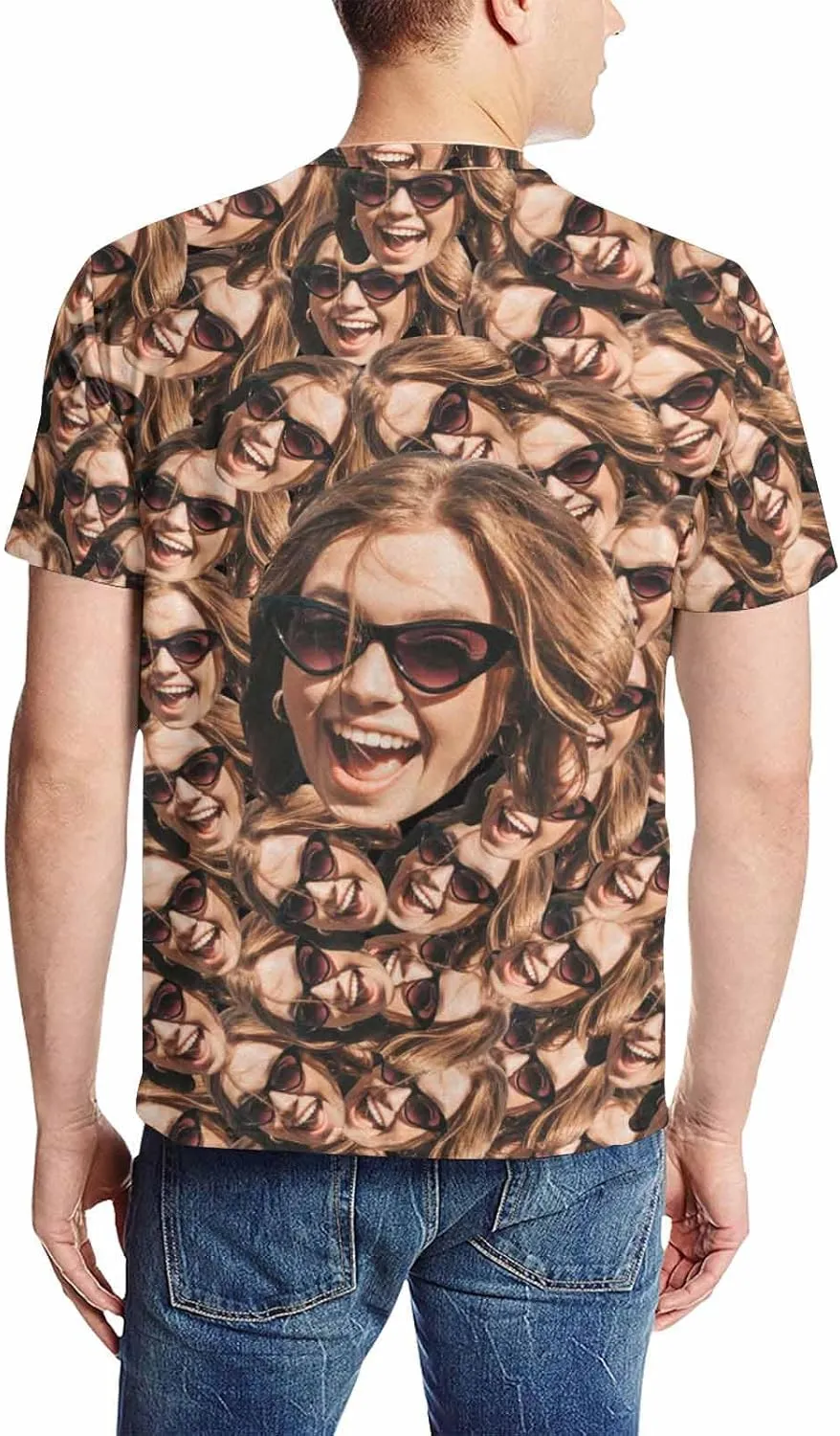 Custom T Shirts Add Your Own Custom Photo Text Name Personalized Shirt Men Boyfriend Face Printed Gifts Customized-8 Sizes