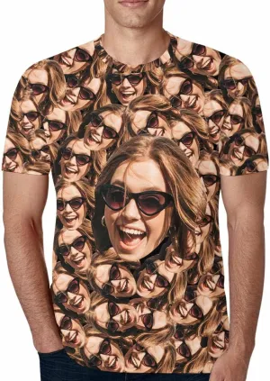 Custom T Shirts Add Your Own Custom Photo Text Name Personalized Shirt Men Boyfriend Face Printed Gifts Customized-8 Sizes