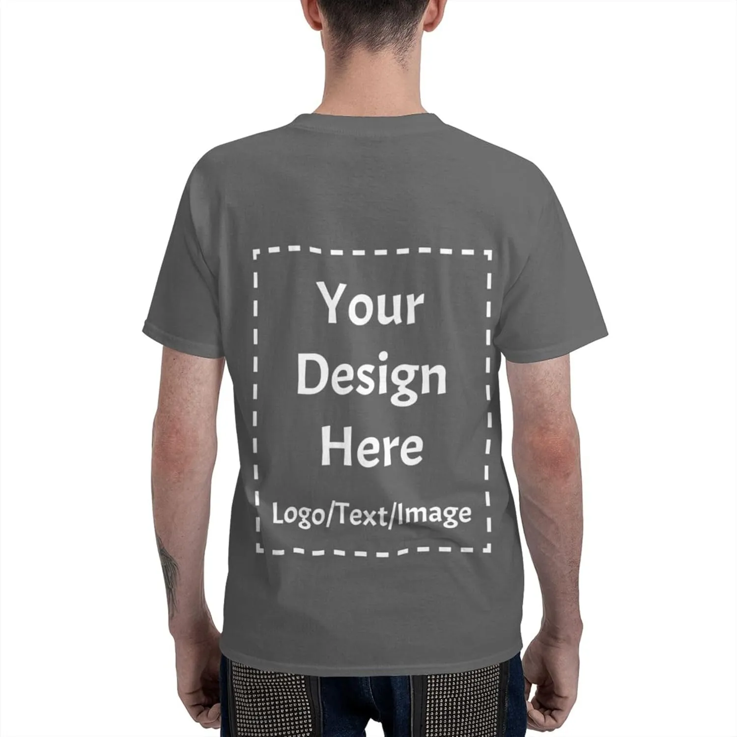 Custom T Shirts Made in USA Bulk Customized Heavy Cotton T-Shirts Design Your Own Personalized Shirts Wit Logo Text