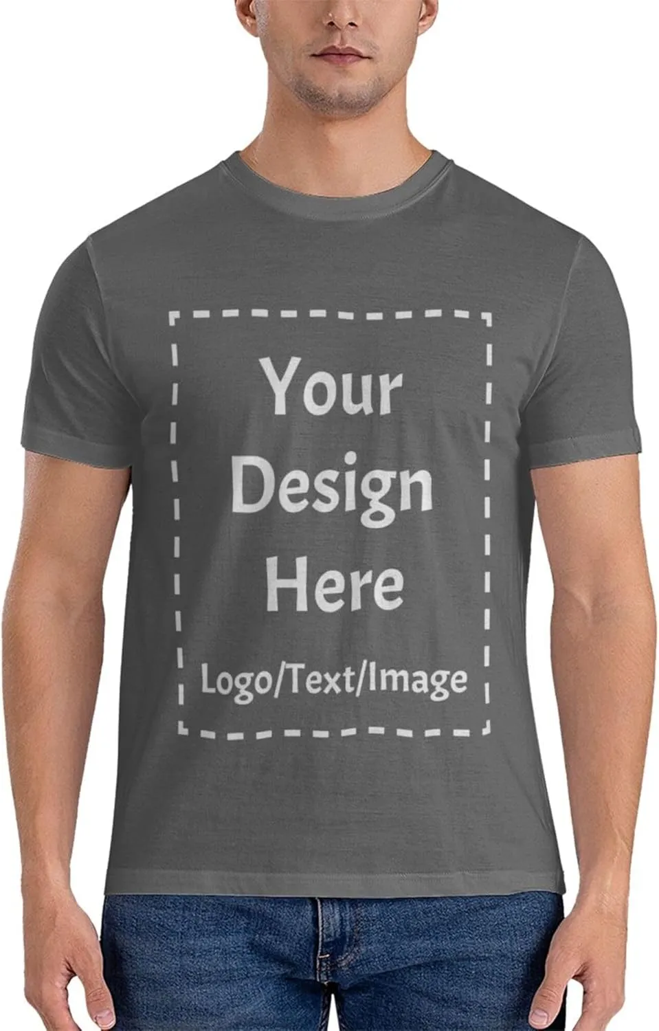 Custom T Shirts Made in USA Bulk Customized Heavy Cotton T-Shirts Design Your Own Personalized Shirts Wit Logo Text