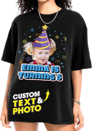 H-DEWALL Custom T Shirts 90s Vintage Design Your Own Photo Bootleg Rap Tee Gifts for Boyfriend Birthday Shirts for Men