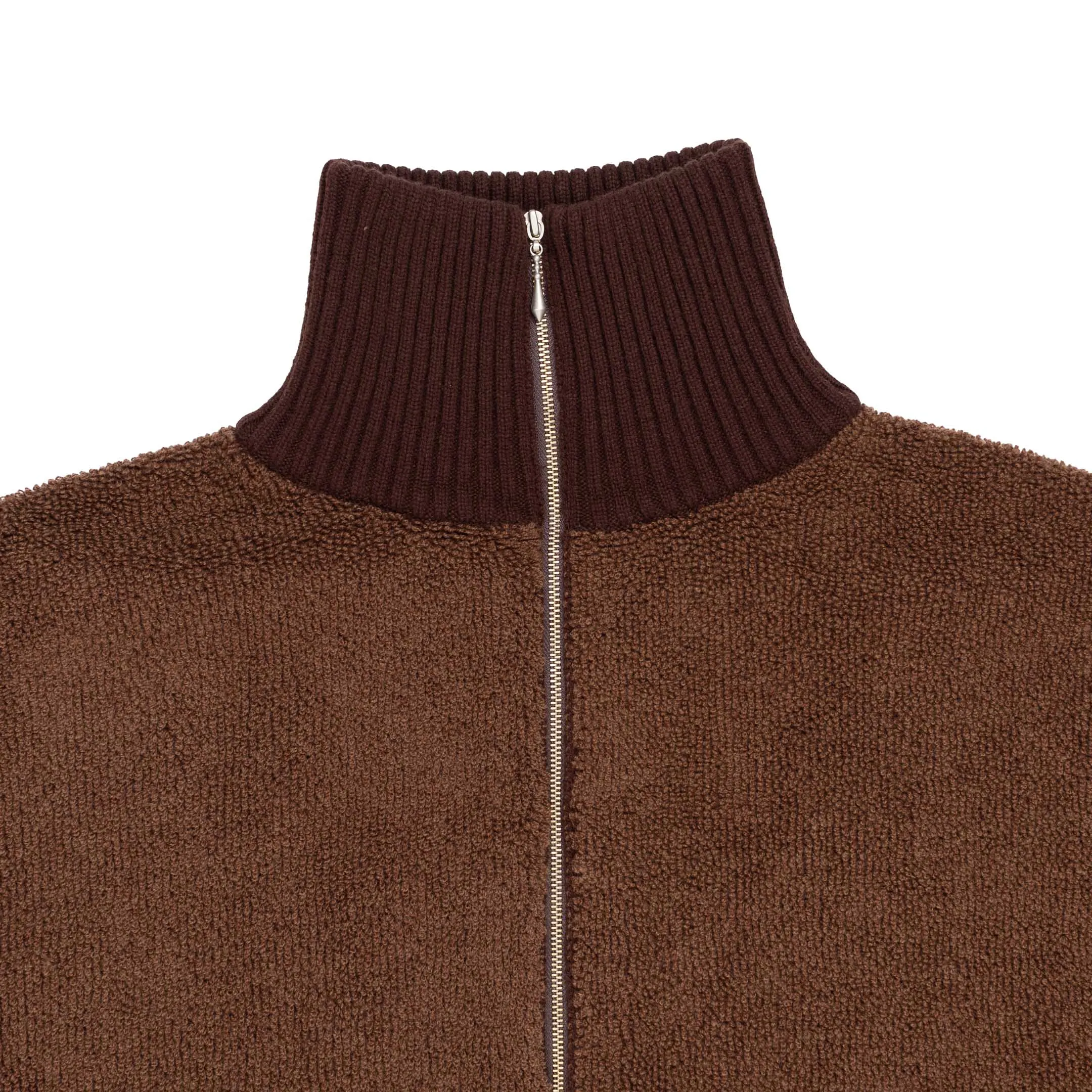 Haversack 5G Pile Zip Sweater Brown