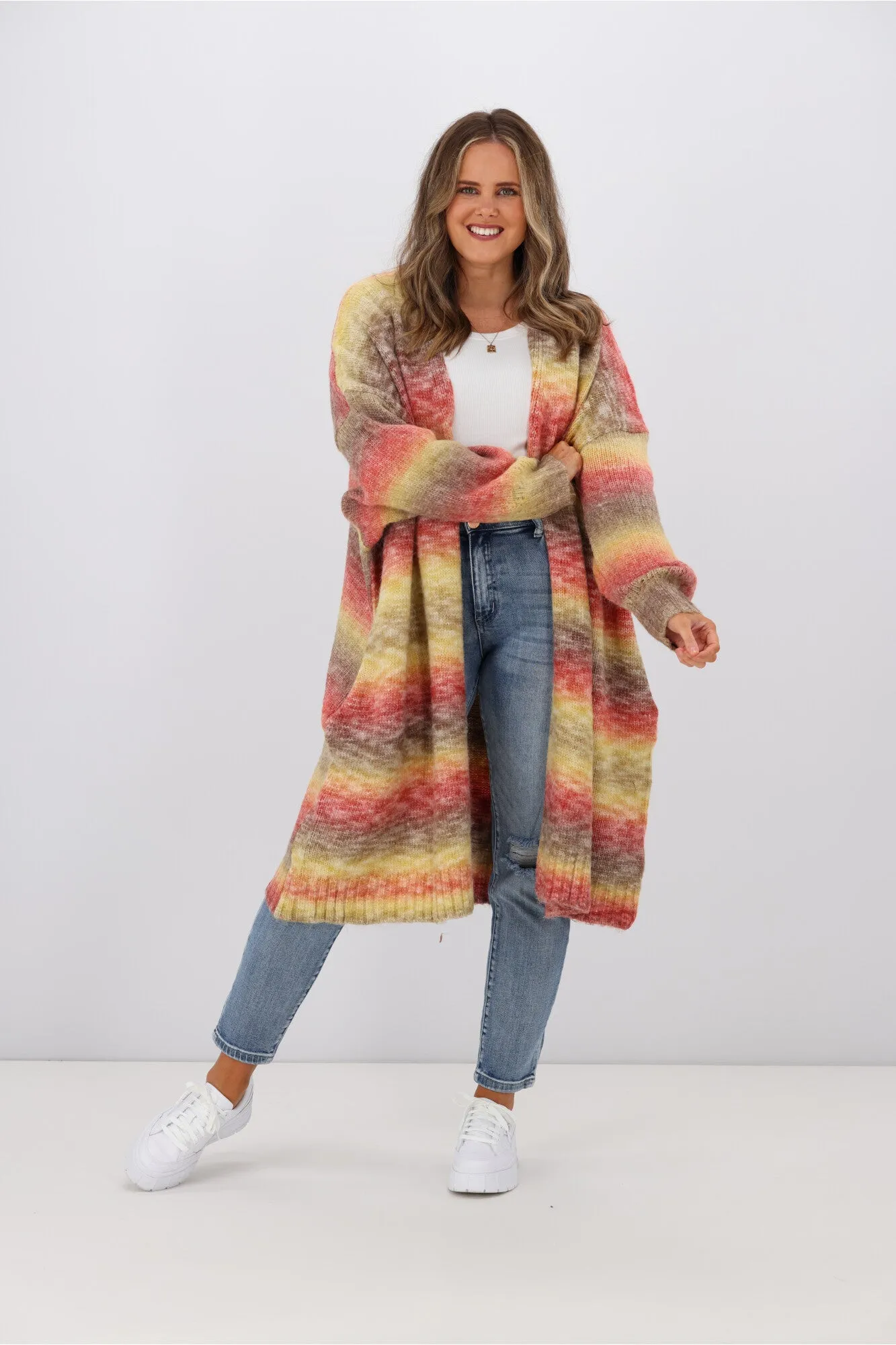 Leoni Asaka Longline Cardigan Blush
