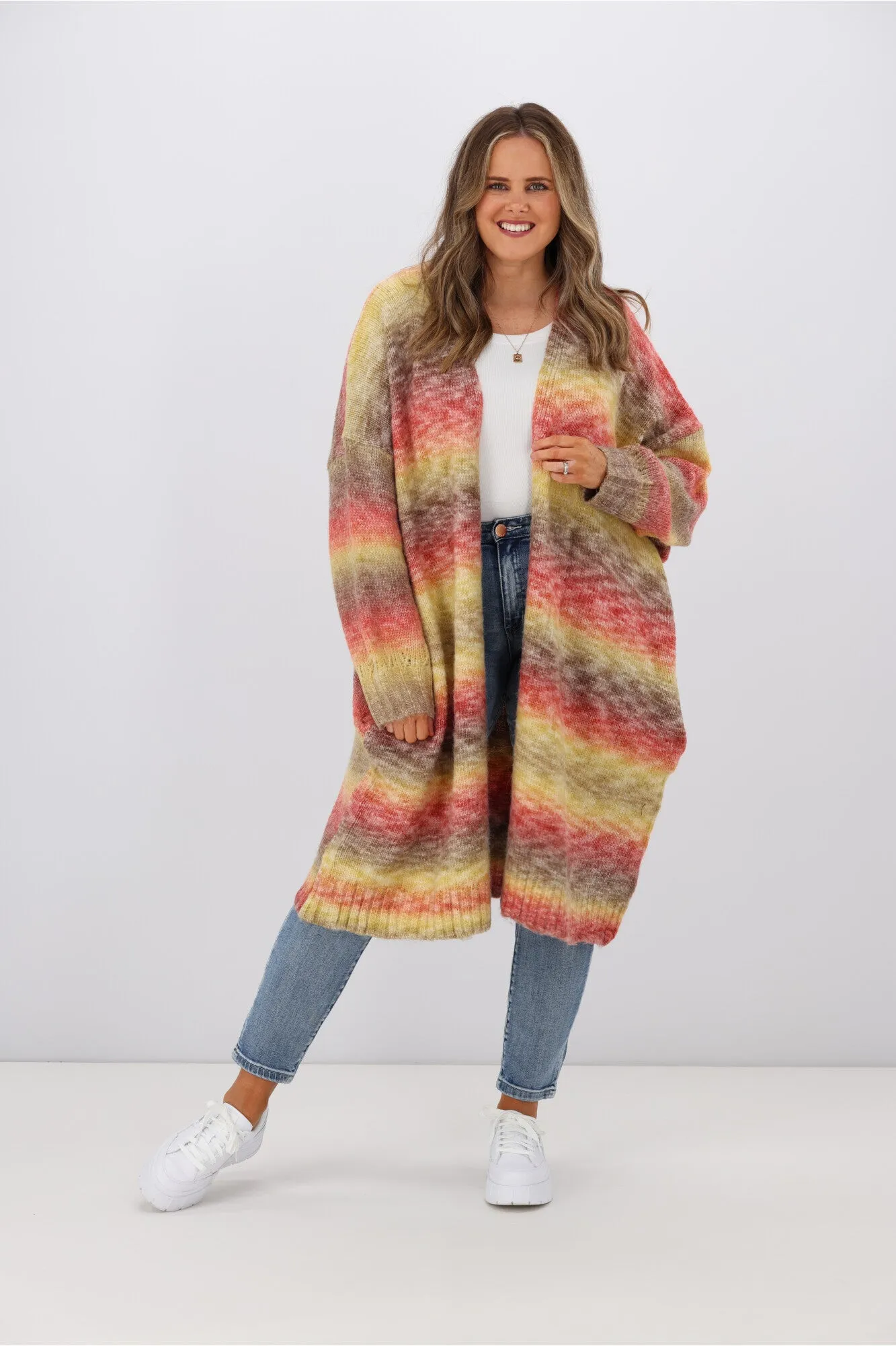 Leoni Asaka Longline Cardigan Blush