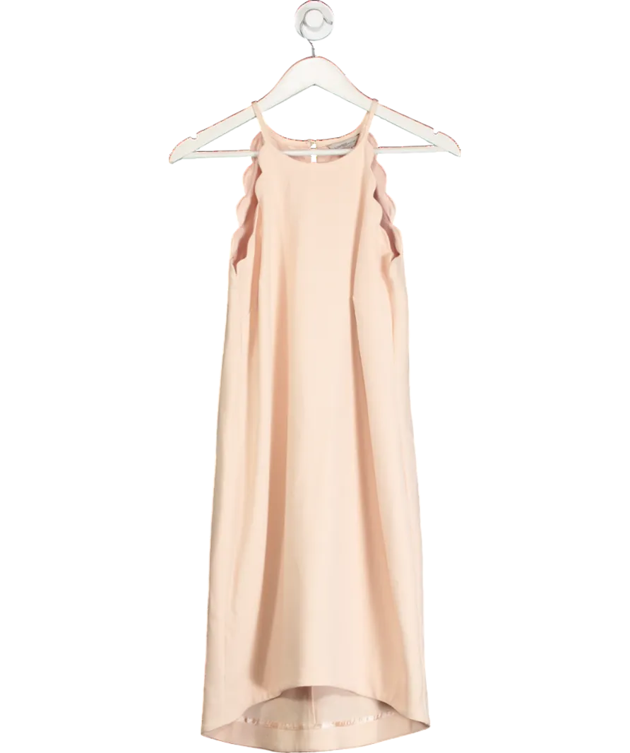 M&S Blush Pink Scalloped Edge Shift Dress UK 10