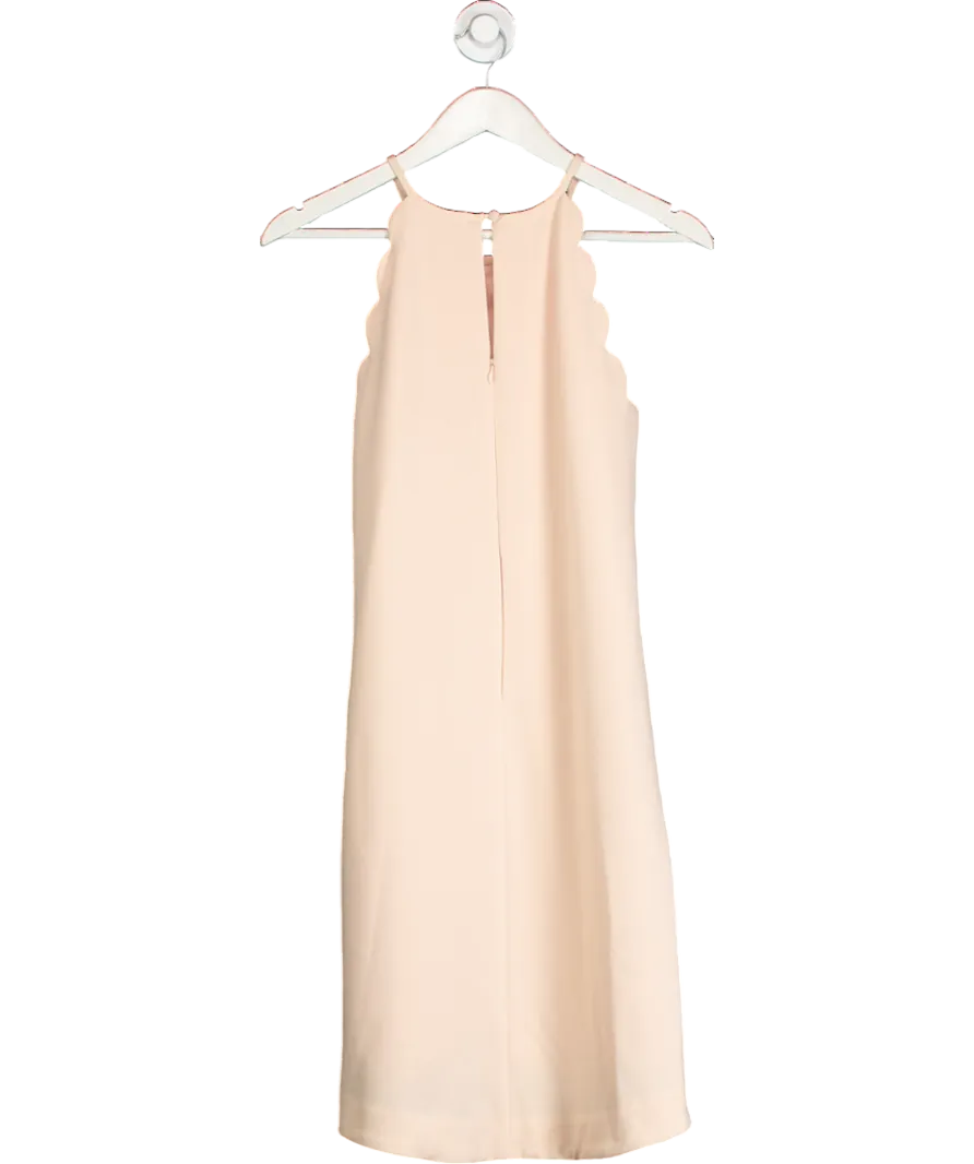 M&S Blush Pink Scalloped Edge Shift Dress UK 10