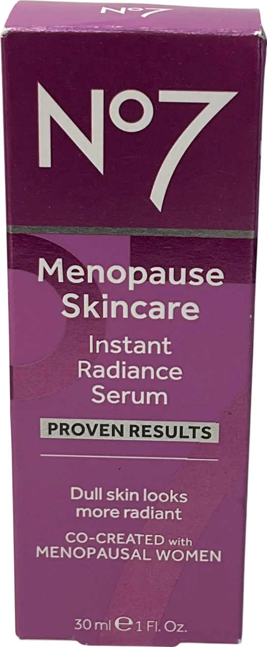 No7 Menopause Skincare Instant Radiance Serum 30ml