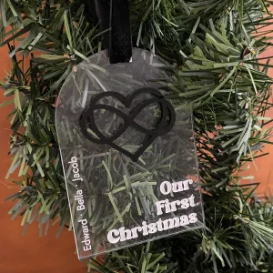 Personalized Our First Christmas Subtle Polyamory Ornament