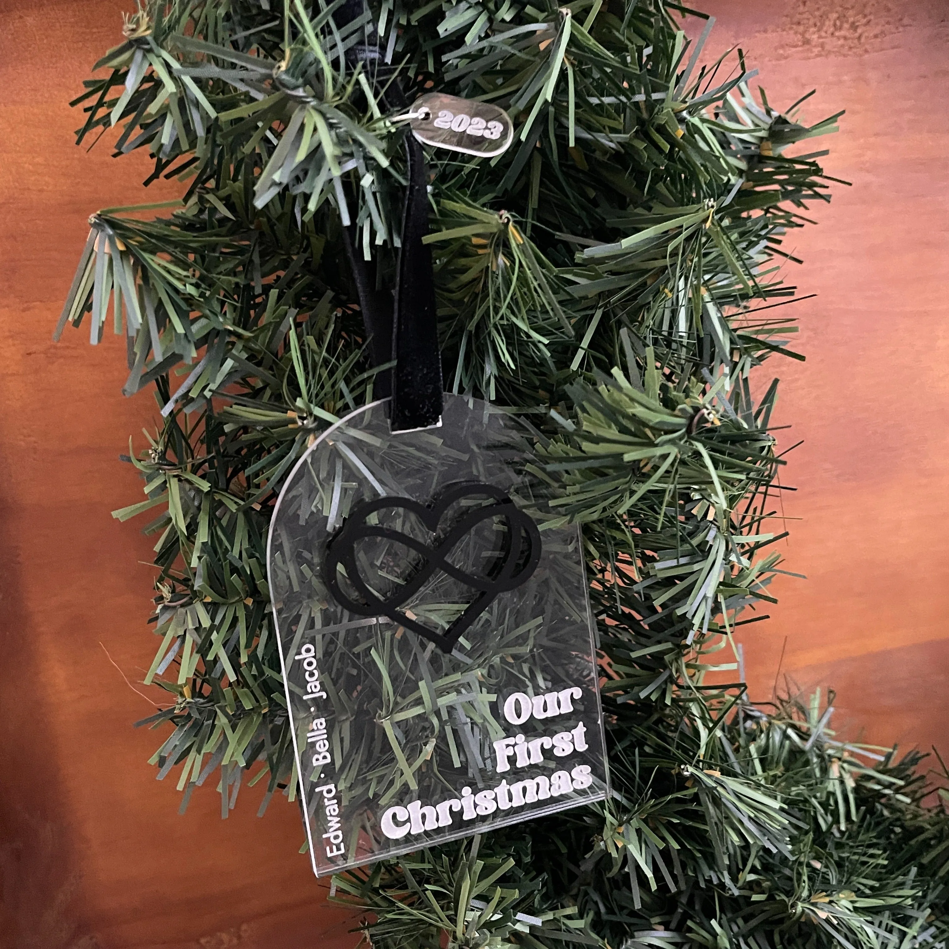 Personalized Our First Christmas Subtle Polyamory Ornament