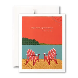 Retirement Card - “…enjoy more, experience more.” —Anaïs Nin