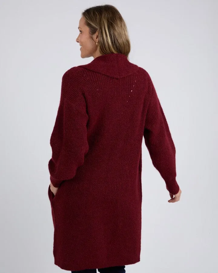 SYLVIE LONGLINE CARDI MERLOT