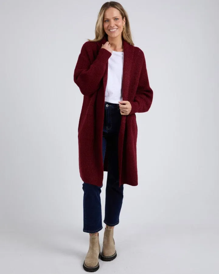 SYLVIE LONGLINE CARDI MERLOT