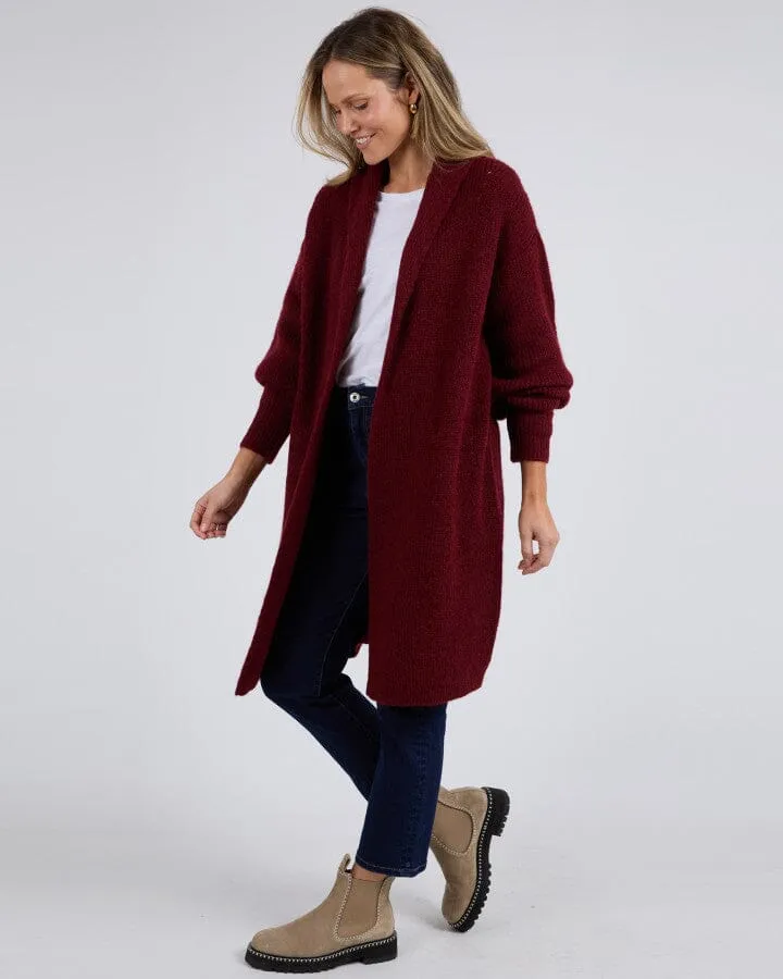 SYLVIE LONGLINE CARDI MERLOT