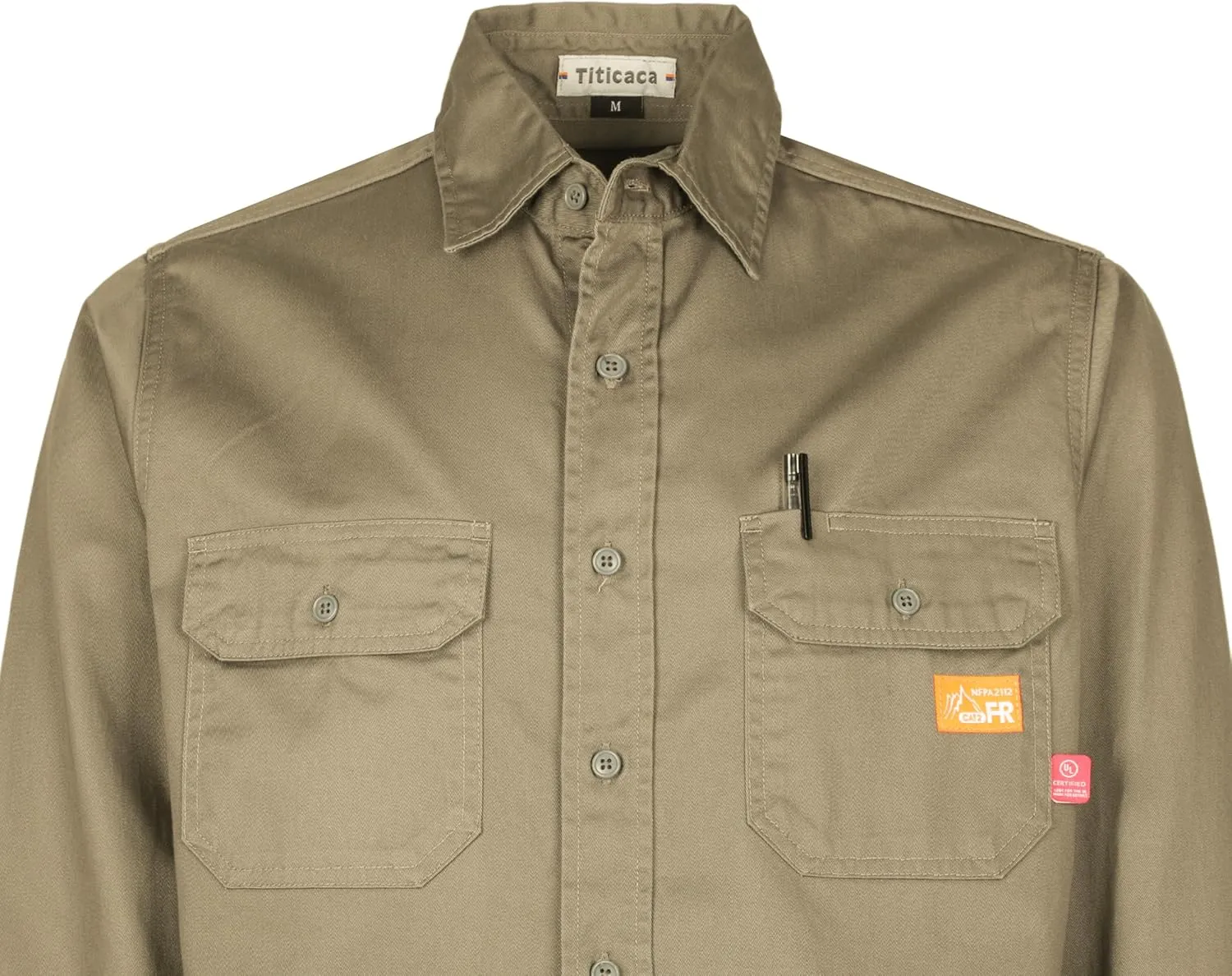Titicaca FR Shirts Flame Resistant Men's Cotton 6.5oz Lightweight Uniform Welding Shirt