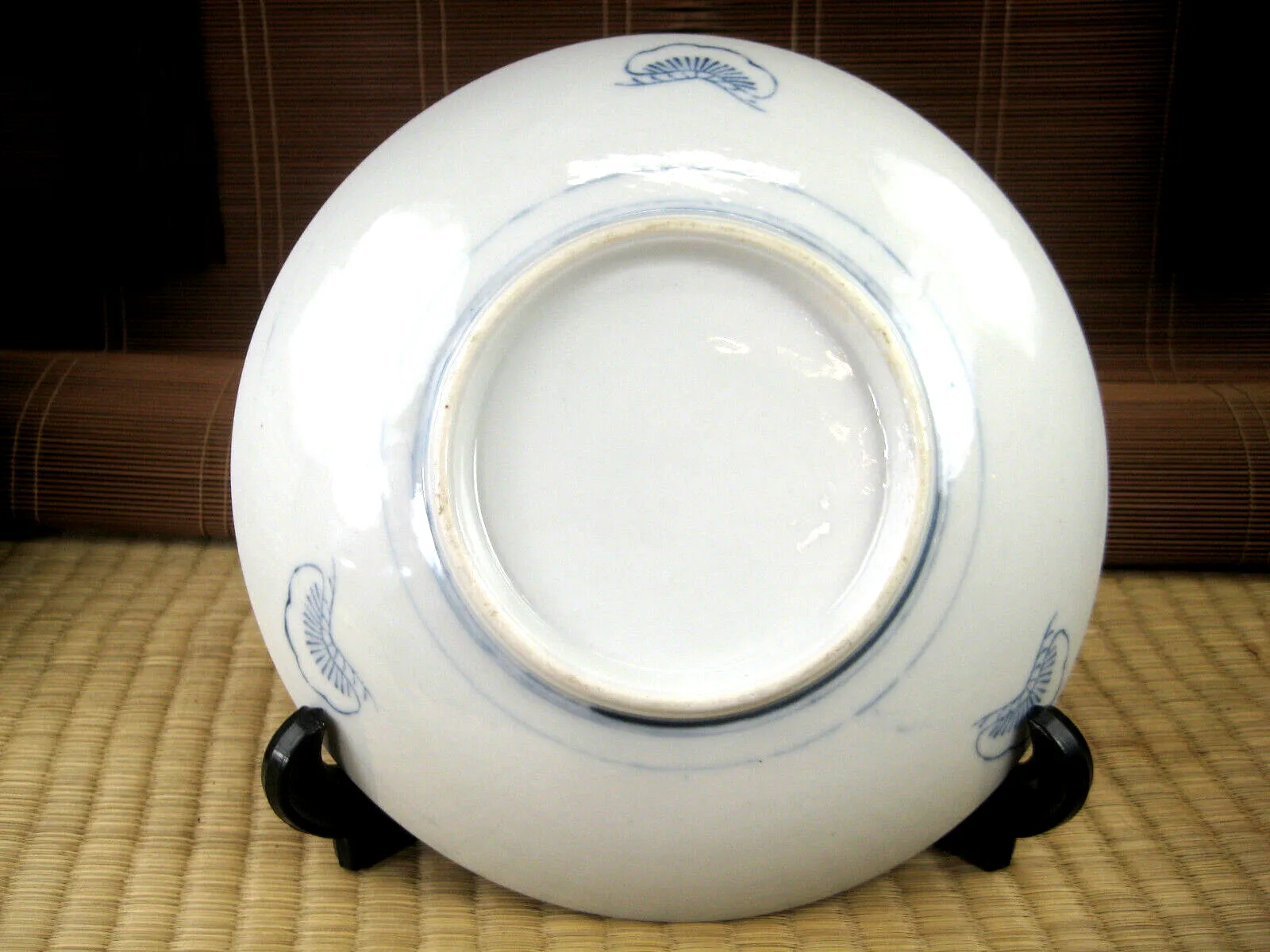 Vintage Japanese Traditional Ceramic Blue & White Chinese 8.25" Dinner Plate